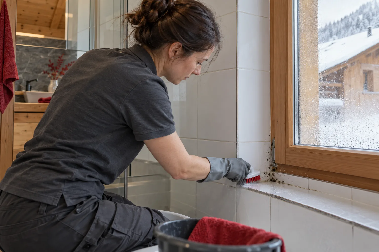 Moisissures dans la salle de bain en hiver : comprendre, nettoyer, prévenir
