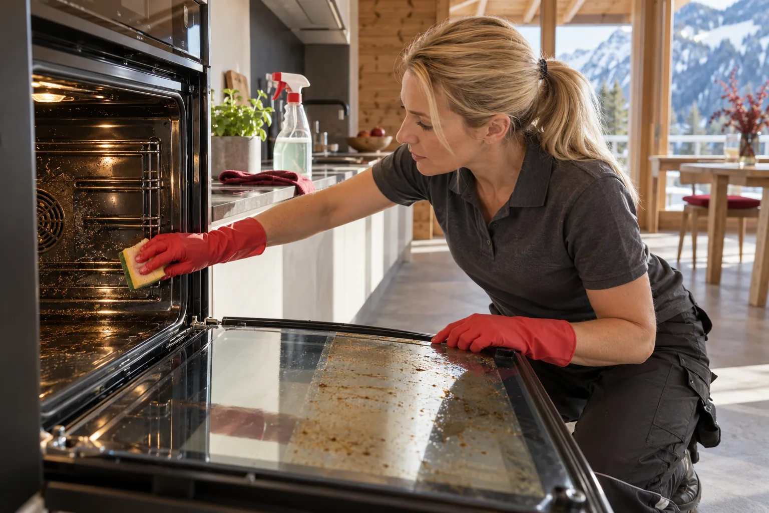 Nettoyer un four très sale : la méthode complète, de la grille à la vitre